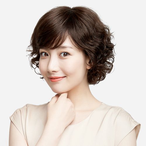 卷中长发妈妈真发发套2022中老年潮流时尚假头发显年轻遮白发轻薄透气