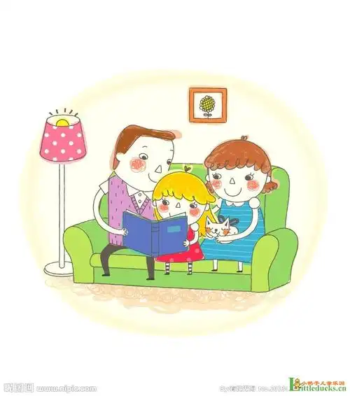 儿童创意铅笔画-幸福的一家三口