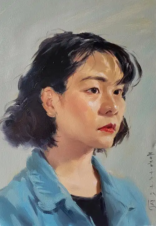 油画人像练习第31张 四开