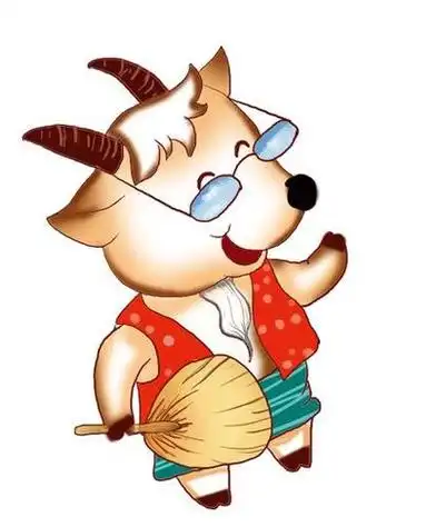 老山羊医生简笔画彩色