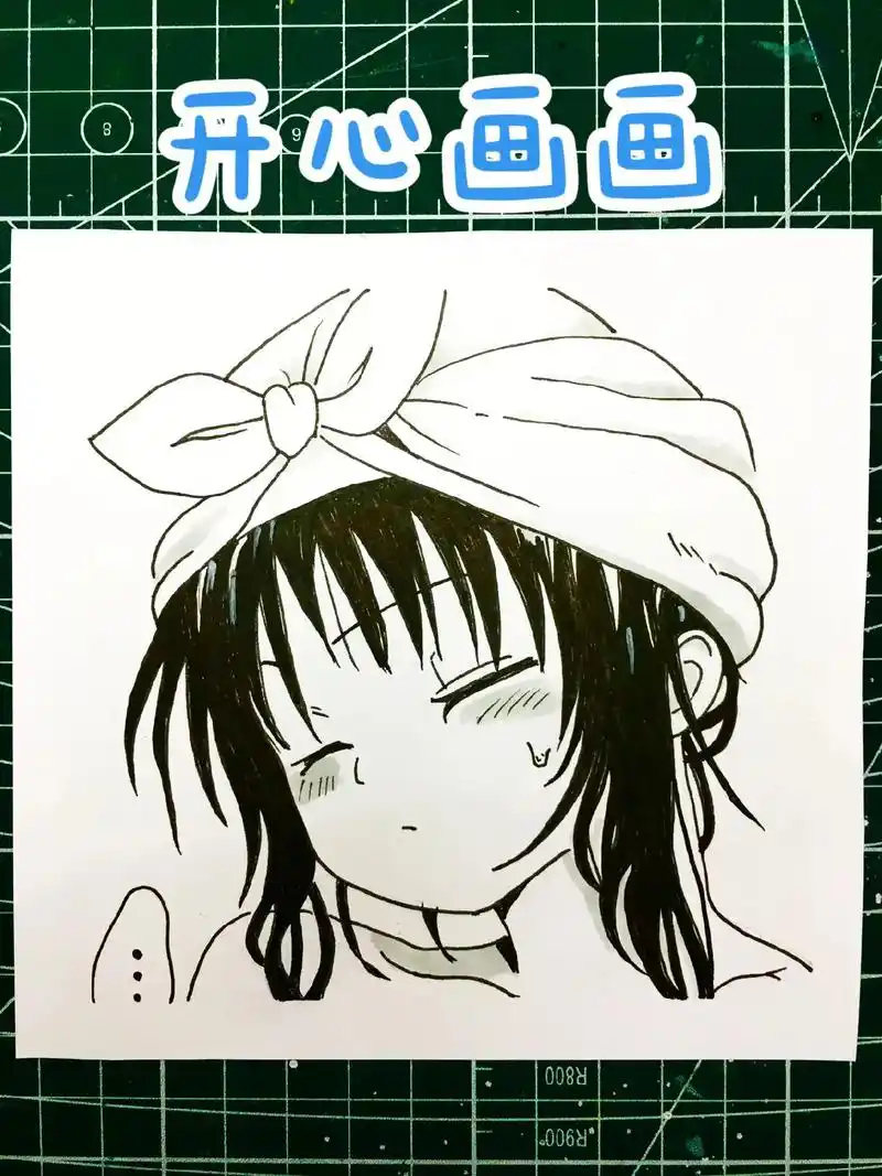 画画 #手绘 #二次元 #绘画过程 #黑白画  - 抖音