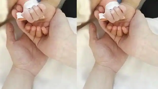 奚梦瑶官宣二胎得女,公开一家四口握手照,何猷君:我们的掌上明珠