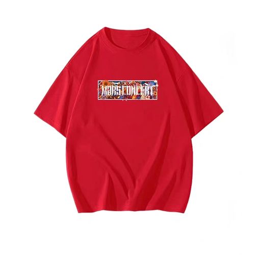 华晨宇火星演唱会同款红色t恤衫23夏季短袖t恤粉丝应援红衣服男女