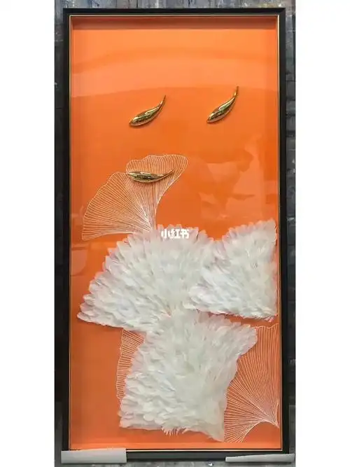 综合材料装饰画3幅