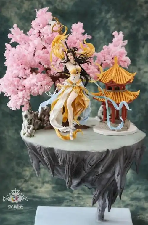 惊艳众人的中国风翻糖蛋糕青衣罗裳的古风美你被惊艳了吗