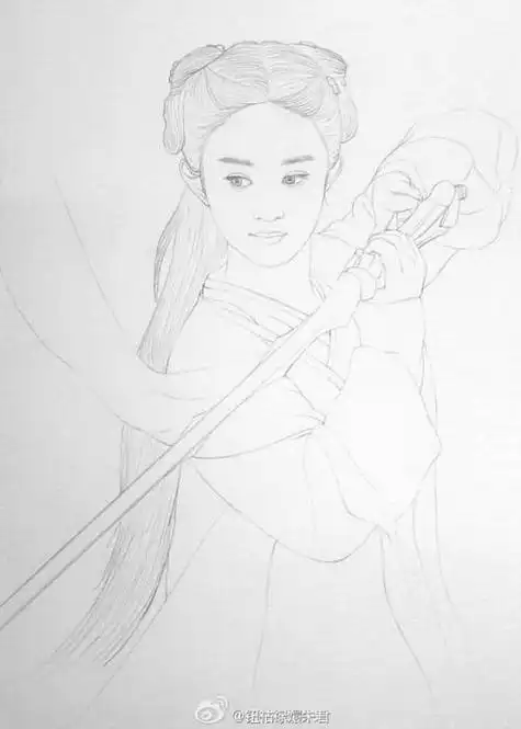 花千骨简笔画可爱赵丽颖