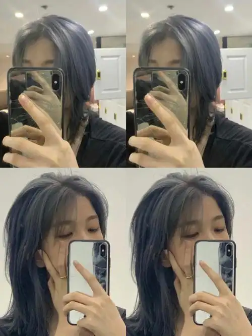 蓝灰色冰蓝色|||显白又好看高级感洋气的发色仙女发色