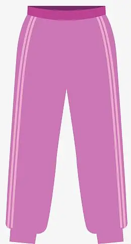 png玫红色纯色矢量运动裤pngpng女士白色时尚休闲裤pngpng卡通手绘