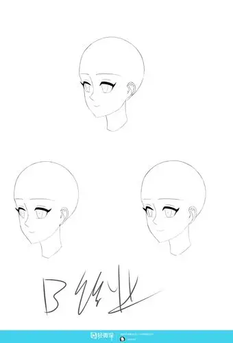 半侧面(30°)的五官位置和画法