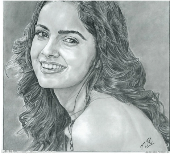 精选素描人物肖像画