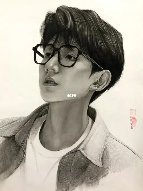 二字弟弟王源的素描