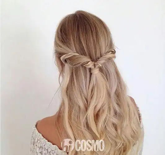 中长发半扎仙女辫教程图解片