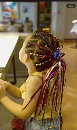 编头发彩绳子儿童编发彩绳女辫子脏辫发绳辫发带七彩色脏脏辫头绳