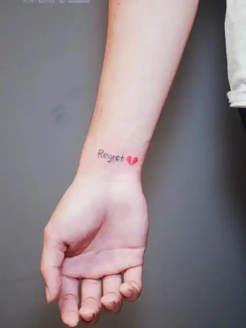 regret[心碎]_纹身图案手稿图片_nana的纹身作品集