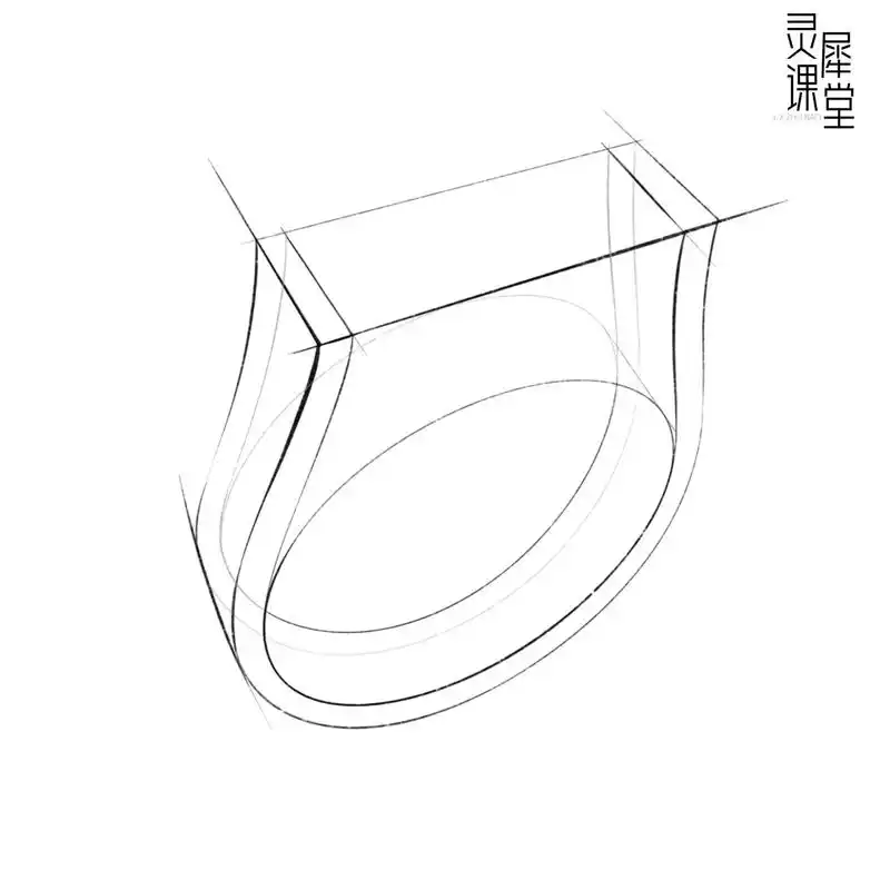 珠宝手绘|戒指立体图结构画法.设计师不得不看的结构练习!有 - 抖音