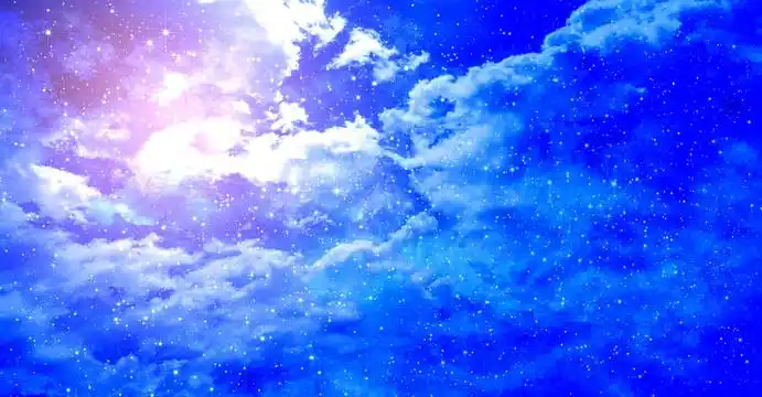 蓝色星空图图片