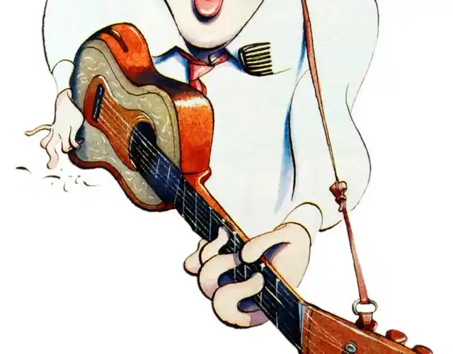 卡通猫王插画png