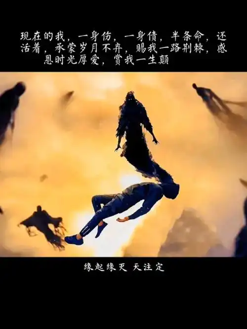 现在的我,一身伤,一身债,半条命,还活着,承蒙岁月不弃,赐我一路荆棘