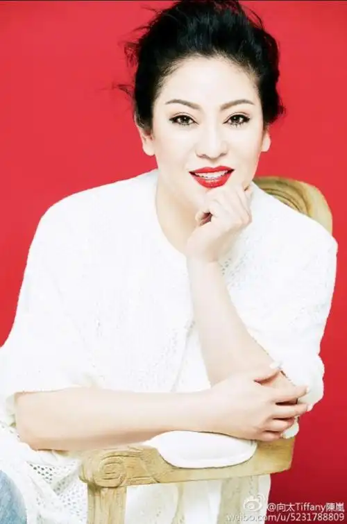 向太陈岚早期一组写真华服下精致妆容的她雍容华贵美艳大气