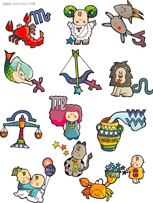 卡通12星座图片