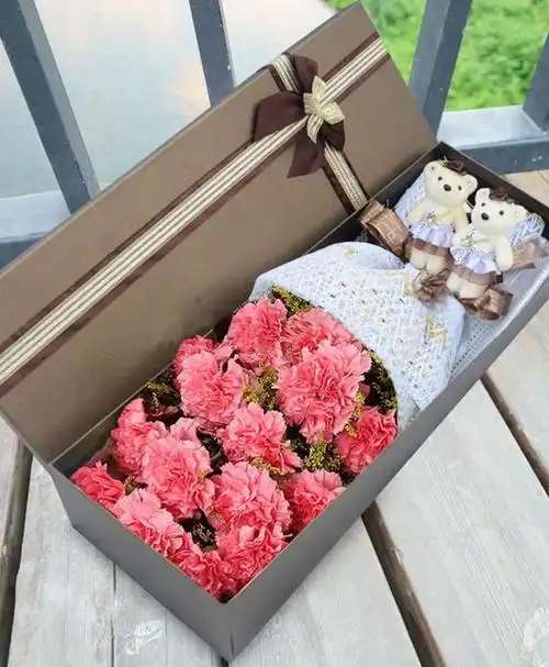 依恋母爱- 16枝粉色康乃馨礼盒