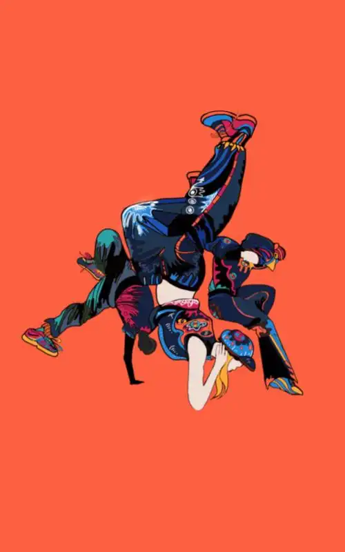 街舞插画/练习/酷炫街舞/酷炫街舞动作-古田路9号-品牌创意/版权保护