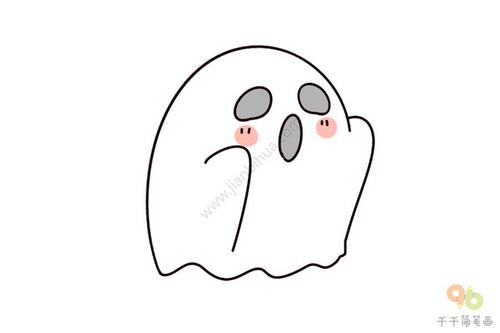 万圣节 幽灵简笔画图片