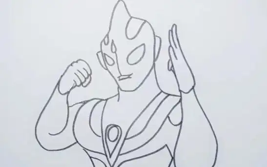 迪迦奥特曼超级形态简笔画