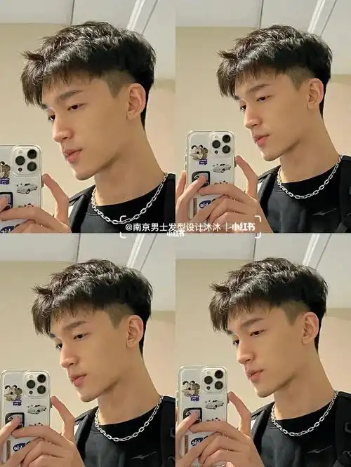 自然微分短碎盖男士清爽发型