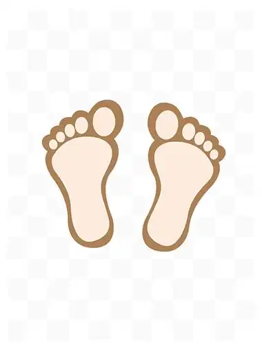 黄色肉色小脚丫的图形