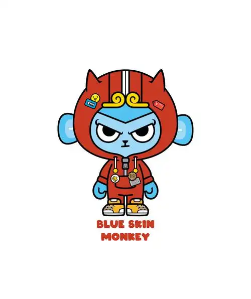 blue skin-monkey 蓝皮猴卡通形象设计-古田路9号-品牌创意/版权保护