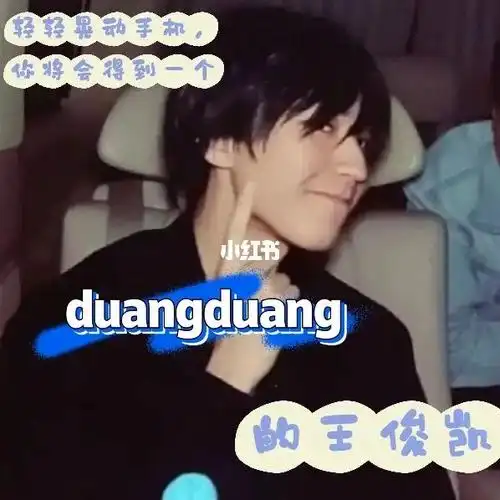 轻轻晃动手机一个duangduang的王俊凯