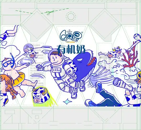 伊利qq星xy-milk未来牛奶平台产品包装设计