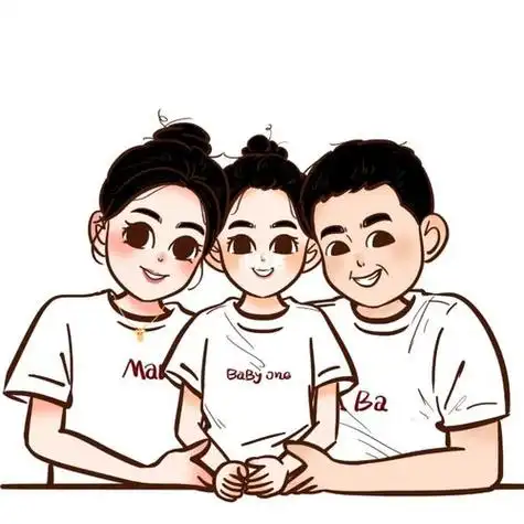 一家三口卡通头像 q版 卡通头像图片大全 -【爱个性】