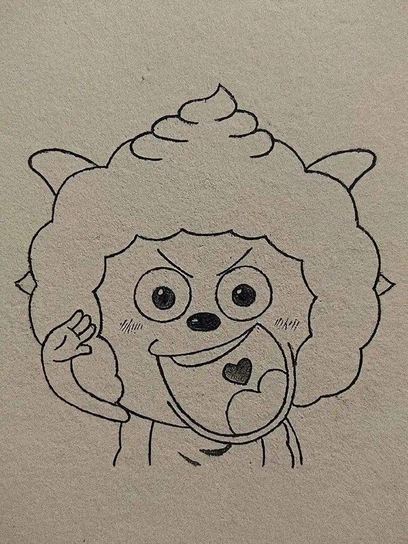 绘画过程 #过程图#手绘 #手绘过程 #懒羊羊#画 - 抖音