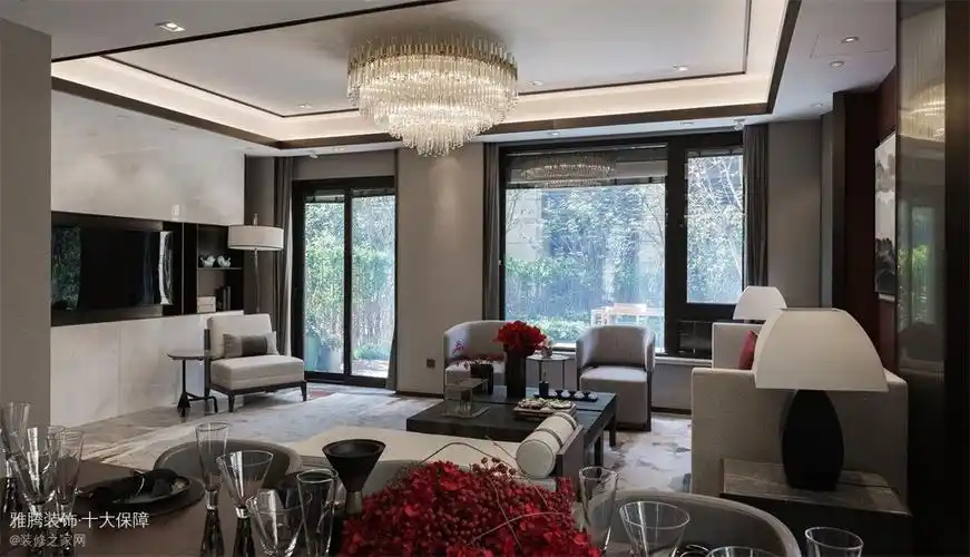 姑苏世家新中式客厅效果图