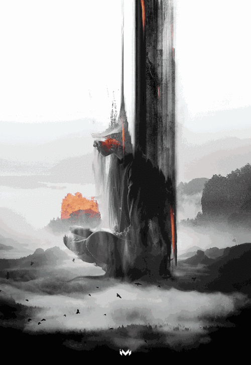 古风gif动图意境满满的美图动画电影言叶之庭中唯美下雨场景动态gif