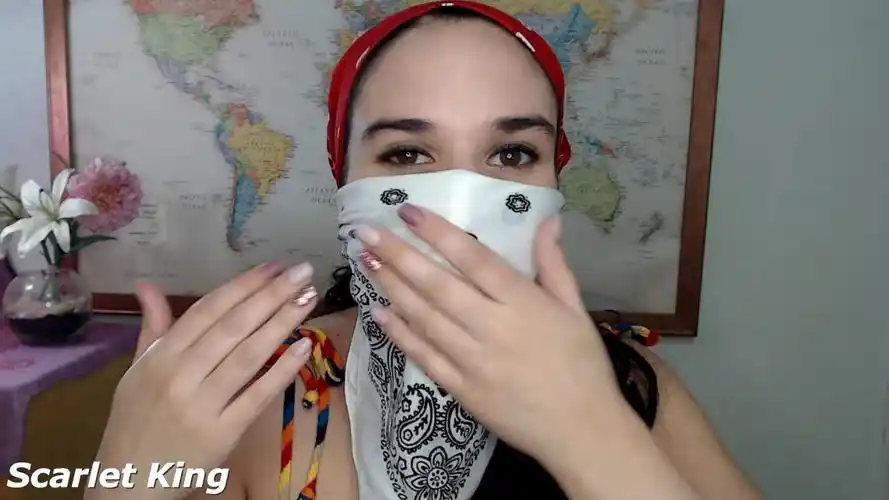 scarlet助眠多层丝巾模糊轻语皮质手套的触发音