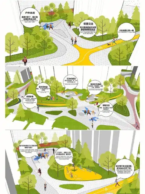 新绿的色彩给人春意嫣然的生机-大区景观方案.