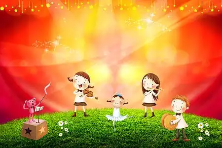 儿童节 六一 音乐会海报背景素材