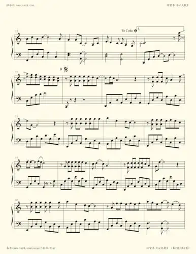 钢琴谱:任贤齐 — 《心太软》