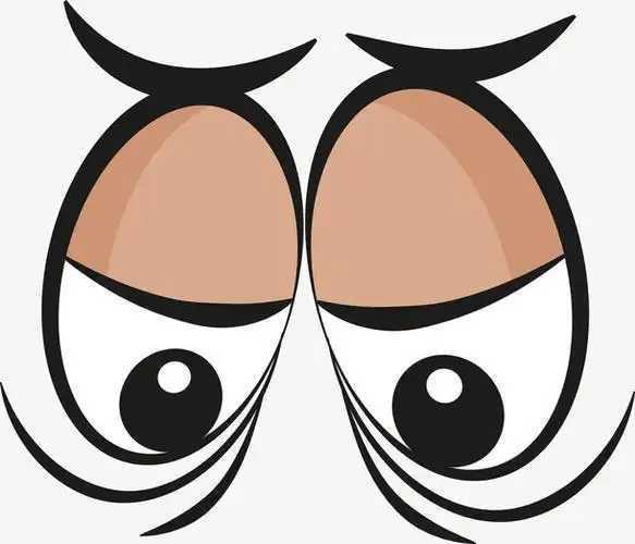 简笔画瞪眼睛卡通