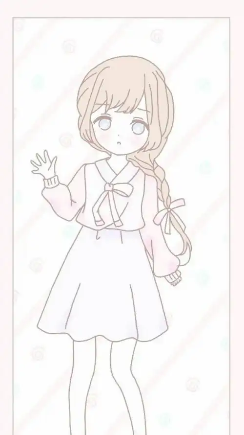 简单 清新 可爱 手绘 卡通 动漫 二次元 萌系 清新 插画 女孩 森系