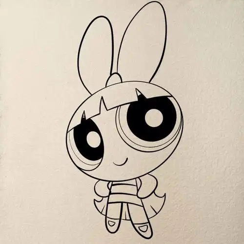 飞天小女警系列78简笔画附过程78