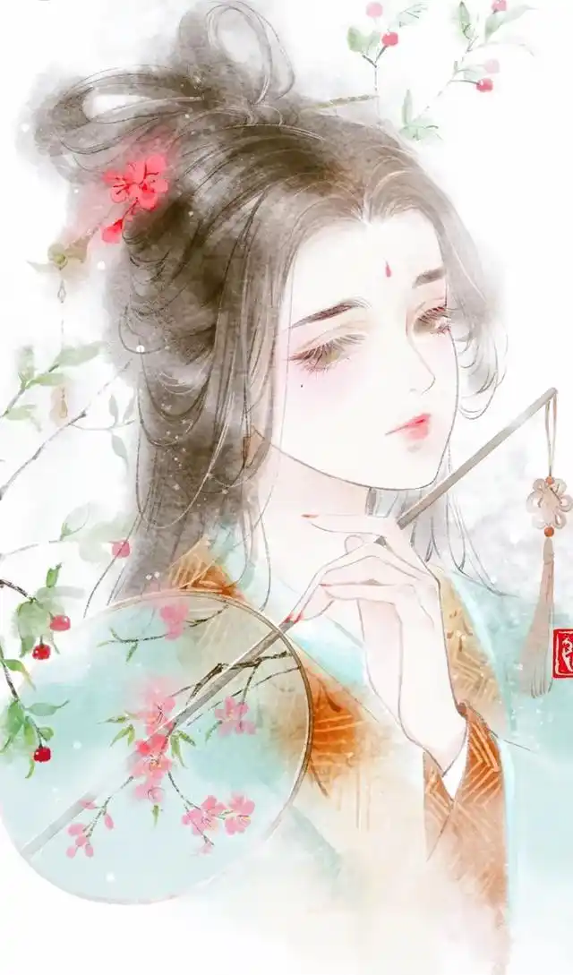 古风美女手持团扇的唯美时刻,恬静优雅气质高贵,一瞥一笑很倾城