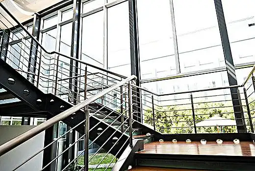 空,办公室,楼梯,栏杆,现代建筑