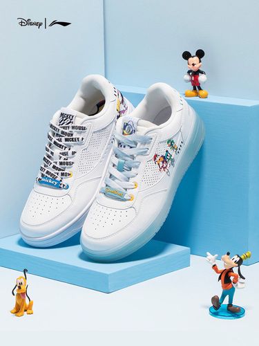 李宁板鞋男鞋女鞋迪士尼联名款休闲鞋男士小白鞋米奇情侣运动鞋女