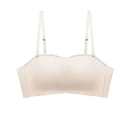 日本真丝桑蚕丝内衣抹胸聚拢无痕一片式防滑防走光文胸