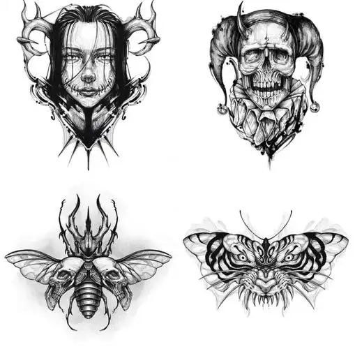 刺青#tattoo #纹身图案手稿 #纹身师日常 #图案设 - 抖音