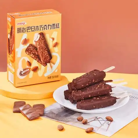 明治(meiji)冰淇淋 meiji 明治 巴旦木巧克力雪糕 42g*6支多少钱-聚